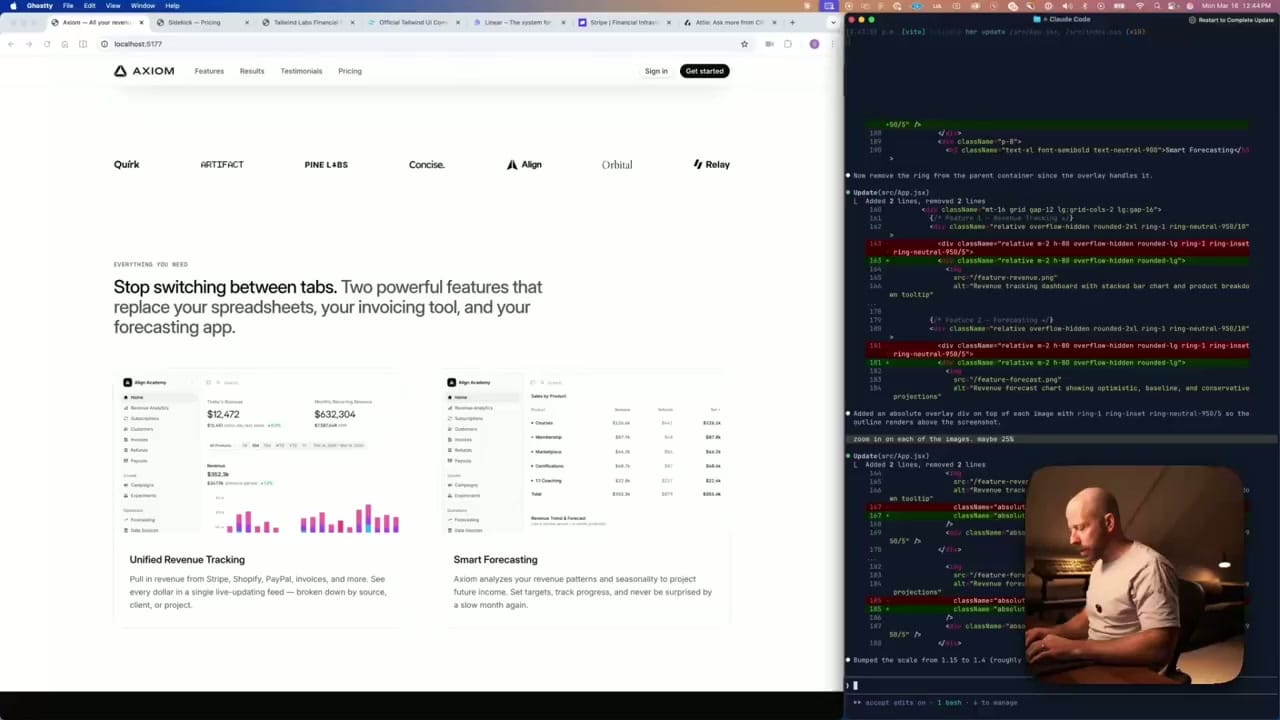 元素設計：well-styled container 裡的截圖裁切效果