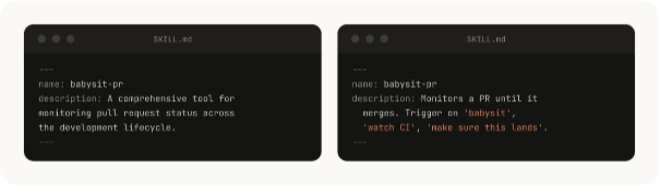 Description 欄位好壞對比