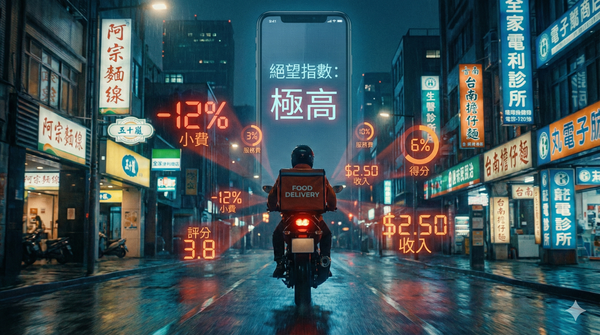 「絕望分數」：外送平台如何用演算法榨乾最認真的司機